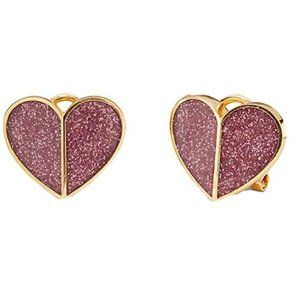 Kate Spade New York Glitter Heart Stud Earrings